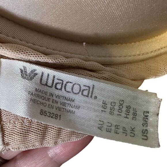 Wacoal- Women’s 853281 Side Smoother Underwire T-Shirt Bra Beige, Plus Size 38G - Picture 3 of 10
